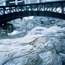 BILLING BRIDGE MALL Ottawa, 1999 -Sculpted water basin out of styro foam, emptied like a shell covered with cement and painted
