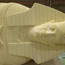 NIGHT AT THE MUSEUM 2014-PHARAO'S SON SARCOPHAGUS-Sculpted in sign foam rigid urethane, basic shape cut out by CNC machine.