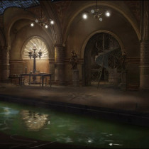 GARGAMEL'S LAIR  The decor was made according to Christian Robert de Massy's illustration, a great inspiration